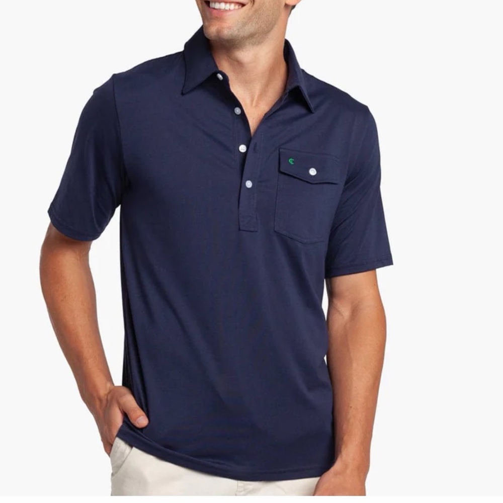 Criquet Navy Polo Shirt with Pocket